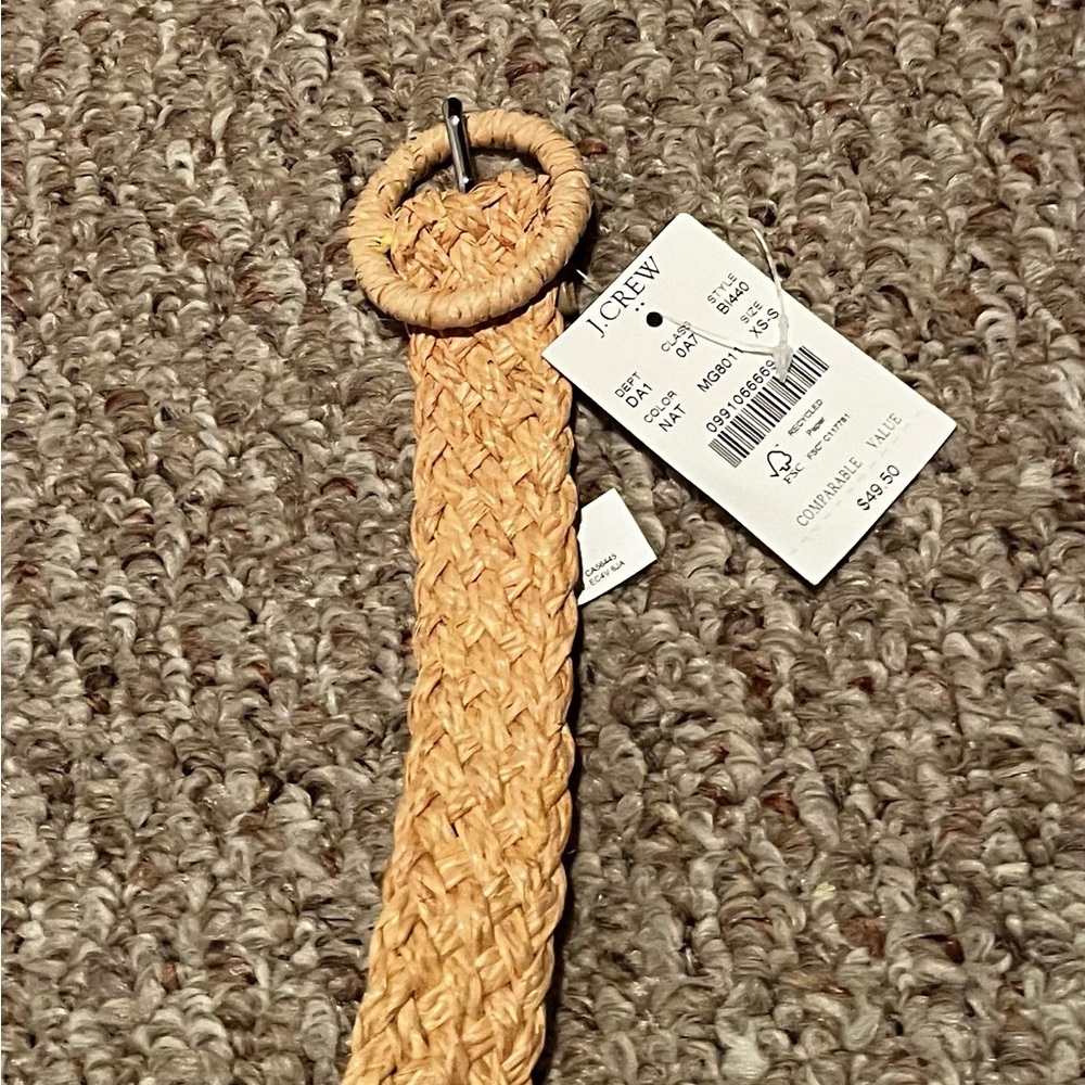J.Crew Natural Woven Belt